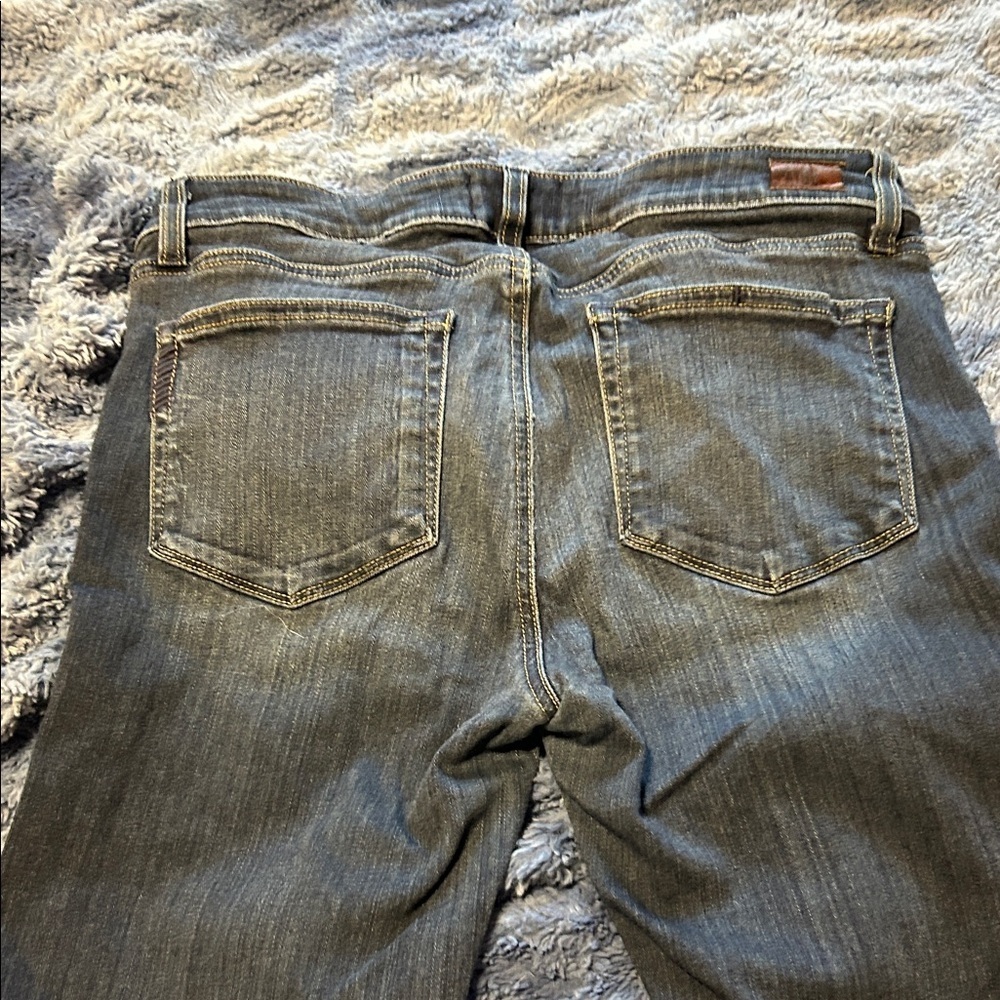 PAIGE Dark Blue Straight Leg Jeans - Picture 5 of 8